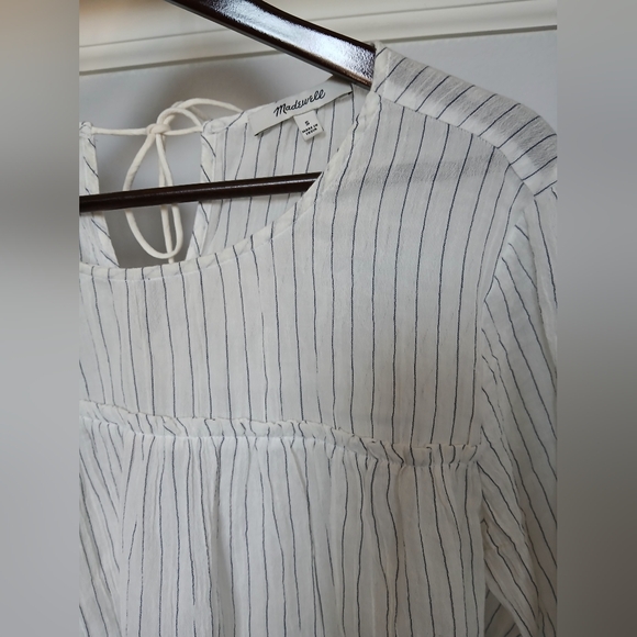 Madewell  Tiered Top in Haysboro Stripe. Size S - Picture 4 of 6
